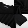 imagePJ PAUL JONES Mens TShirts Short Sleeve Crewneck Knit TShirt Casual Lightweight Solid Knitted TeesBlack