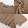 imagePJ PAUL JONES Mens TShirts Short Sleeve Crewneck Knit TShirt Casual Lightweight Solid Knitted TeesCamel