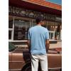 imagePJ PAUL JONES Mens TShirts Short Sleeve Crewneck Knit TShirt Casual Lightweight Solid Knitted TeesLight Blue