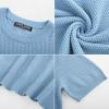 imagePJ PAUL JONES Mens TShirts Short Sleeve Crewneck Knit TShirt Casual Lightweight Solid Knitted TeesLight Blue