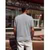 imagePJ PAUL JONES Mens TShirts Short Sleeve Crewneck Knit TShirt Casual Lightweight Solid Knitted TeesLight Gray