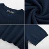 imagePJ PAUL JONES Mens TShirts Short Sleeve Crewneck Knit TShirt Casual Lightweight Solid Knitted TeesRoyal Blue