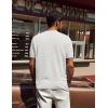 imagePJ PAUL JONES Mens TShirts Short Sleeve Crewneck Knit TShirt Casual Lightweight Solid Knitted TeesWhite