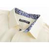 imagePJ PAUL JONES Mens Button Down Short Sleeve Shirt Casual Wrinkle Free Dress Shirt with Flip Print CuffApricot