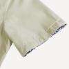 imagePJ PAUL JONES Mens Button Down Short Sleeve Shirt Casual Wrinkle Free Dress Shirt with Flip Print CuffKhaki