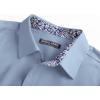 imagePJ PAUL JONES Mens Button Down Short Sleeve Shirt Casual Wrinkle Free Dress Shirt with Flip Print CuffLight Blue