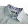imagePJ PAUL JONES Mens Button Down Short Sleeve Shirt Casual Wrinkle Free Dress Shirt with Flip Print CuffLight Grey Green
