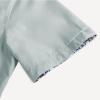 imagePJ PAUL JONES Mens Button Down Short Sleeve Shirt Casual Wrinkle Free Dress Shirt with Flip Print CuffLight Grey Green