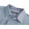 imagePJ PAUL JONES Mens Button Down Short Sleeve Shirt Casual Wrinkle Free Dress Shirt with Flip Print CuffPurple Grey Light
