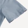 imagePJ PAUL JONES Mens Button Down Short Sleeve Shirt Casual Wrinkle Free Dress Shirt with Flip Print CuffPurple Grey Light