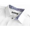 imagePJ PAUL JONES Mens Button Down Short Sleeve Shirt Casual Wrinkle Free Dress Shirt with Flip Print CuffWhite
