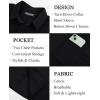 imagePJ PAUL JONES Mens Cotton Shirts Short Sleeve Button Down Shirts Casual Summer Beach Vacation Shirt with Double PocketsBlack