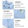 imagePJ PAUL JONES Mens Cotton Shirts Short Sleeve Button Down Shirts Casual Summer Beach Vacation Shirt with Double PocketsLight Blue