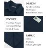 imagePJ PAUL JONES Mens Cotton Shirts Short Sleeve Button Down Shirts Casual Summer Beach Vacation Shirt with Double PocketsNavy Blue