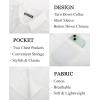 imagePJ PAUL JONES Mens Cotton Shirts Short Sleeve Button Down Shirts Casual Summer Beach Vacation Shirt with Double PocketsWhite