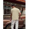 imagePJ PAUL JONES Mens TShirts Henley Short Sleeve Knit Shirt Casual Summer Textured Tee ShirtBeige