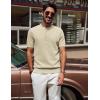 imagePJ PAUL JONES Mens TShirts Henley Short Sleeve Knit Shirt Casual Summer Textured Tee ShirtBeige