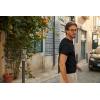 imagePJ PAUL JONES Mens TShirts Henley Short Sleeve Knit Shirt Casual Summer Textured Tee ShirtBlack