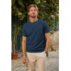 imagePJ PAUL JONES Mens TShirts Henley Short Sleeve Knit Shirt Casual Summer Textured Tee ShirtDark Blue