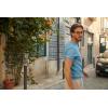 imagePJ PAUL JONES Mens TShirts Henley Short Sleeve Knit Shirt Casual Summer Textured Tee ShirtDusty Blue