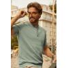 imagePJ PAUL JONES Mens TShirts Henley Short Sleeve Knit Shirt Casual Summer Textured Tee ShirtPea Green
