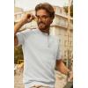 imagePJ PAUL JONES Mens TShirts Henley Short Sleeve Knit Shirt Casual Summer Textured Tee ShirtWhite