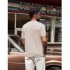 imagePJ PAUL JONES Mens TShirts Knit Crewneck Shirt Casual Short Sleeve Textured Pullover TeesApricot