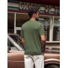 imagePJ PAUL JONES Mens TShirts Knit Crewneck Shirt Casual Short Sleeve Textured Pullover TeesArmy Green