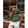 imagePJ PAUL JONES Mens TShirts Knit Crewneck Shirt Casual Short Sleeve Textured Pullover TeesArmy Green
