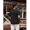 imagePJ PAUL JONES Mens TShirts Knit Crewneck Shirt Casual Short Sleeve Textured Pullover TeesBlack