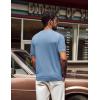 imagePJ PAUL JONES Mens TShirts Knit Crewneck Shirt Casual Short Sleeve Textured Pullover TeesBlue Grey