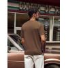 imagePJ PAUL JONES Mens TShirts Knit Crewneck Shirt Casual Short Sleeve Textured Pullover TeesCoffee