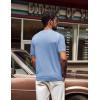 imagePJ PAUL JONES Mens TShirts Knit Crewneck Shirt Casual Short Sleeve Textured Pullover TeesLight Blue
