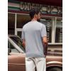imagePJ PAUL JONES Mens TShirts Knit Crewneck Shirt Casual Short Sleeve Textured Pullover TeesLight Grey