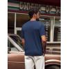 imagePJ PAUL JONES Mens TShirts Knit Crewneck Shirt Casual Short Sleeve Textured Pullover TeesNavy Blue