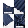 imagePJ PAUL JONES Mens TShirts Knit Crewneck Shirt Casual Short Sleeve Textured Pullover TeesNavy Blue