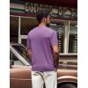 imagePJ PAUL JONES Mens TShirts Knit Crewneck Shirt Casual Short Sleeve Textured Pullover TeesPurple