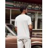 imagePJ PAUL JONES Mens TShirts Knit Crewneck Shirt Casual Short Sleeve Textured Pullover TeesWhite