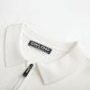 imagePJ PAUL JONES Mens Zipper Polo Shirt Textured Casual Knit Short Sleeve Polo T ShirtIvory White