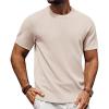 imagePJ PAUL JONES Mens TShirts Knit Crewneck Shirt Casual Short Sleeve Textured Pullover TeesApricot