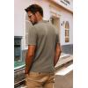 imagePJ PAUL JONES Mens Knit Shirts Short Sleeve Button Down Polo Shirt Fashion Hollow Out Texture Casual Summer Beach ShirtCamel