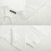 imagePJ PAUL JONES Mens Knit Shirts Short Sleeve Button Down Polo Shirt Fashion Hollow Out Texture Casual Summer Beach ShirtIvory White