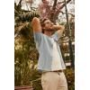 imagePJ PAUL JONES Mens Knit Shirts Short Sleeve Button Down Polo Shirt Fashion Hollow Out Texture Casual Summer Beach ShirtLight Grey