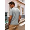 imagePJ PAUL JONES Mens Knit Shirts Short Sleeve Button Down Polo Shirt Fashion Hollow Out Texture Casual Summer Beach ShirtLight Grey
