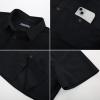 imagePJ PAUL JONES Mens Short Sleeve Button Down Shirts Summer Beach Shirts Untuckit Cotton Shirt with PocketBlack