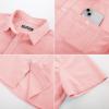 imagePJ PAUL JONES Mens Short Sleeve Button Down Shirts Summer Beach Shirts Untuckit Cotton Shirt with PocketPink