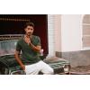 imagePJ PAUL JONES Mens Casual TShirts Classic Short Sleeve Knit Tees Crewneck Solid Tee ShirtsArmy Green