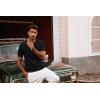 imagePJ PAUL JONES Mens Casual TShirts Classic Short Sleeve Knit Tees Crewneck Solid Tee ShirtsBlack