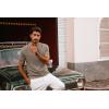 imagePJ PAUL JONES Mens Casual TShirts Classic Short Sleeve Knit Tees Crewneck Solid Tee ShirtsCamel
