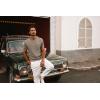 imagePJ PAUL JONES Mens Casual TShirts Classic Short Sleeve Knit Tees Crewneck Solid Tee ShirtsCamel